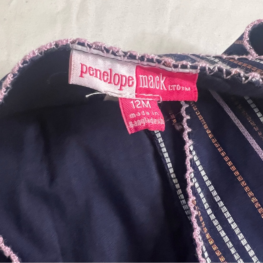Penelope Mack Navy and Pink Striped Dress With Bloomers - Picture 7 of 7